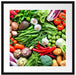 Bunte Gemüsemischung Passepartout Quadratisch 55