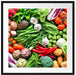Bunte Gemüsemischung Passepartout Quadratisch 70