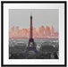Panorama Eiffelturm bei Sonnenuntergang B&W Detail Passepartout Quadratisch 55