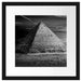 Ägyptische Pyramiden bei Sonnenuntergang, Monochrome Passepartout Quadratisch 40