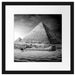 Pyramiden in Ägypten bei Sonnenuntergang, Monochrome Passepartout Quadratisch 40