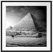 Pyramiden in Ägypten bei Sonnenuntergang, Monochrome Passepartout Quadratisch 70