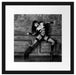 Erotische Frau in High Heels und Dessous, Monochrome Passepartout Quadratisch 40
