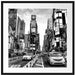 Times Square in new York City, Monochrome Passepartout Quadratisch 70