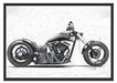 Motorrad grau Carbonoptik Schattenfugenrahmen 100x70