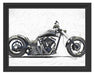 Motorrad grau Carbonoptik Schattenfugenrahmen 38x30