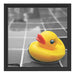 Quietsche Ente im Wasser Schattenfugenrahmen Quadratisch 40x40