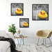 Quietsche Ente im Wasser Quadratisch Schattenfugenrahmen Wohnzimmer