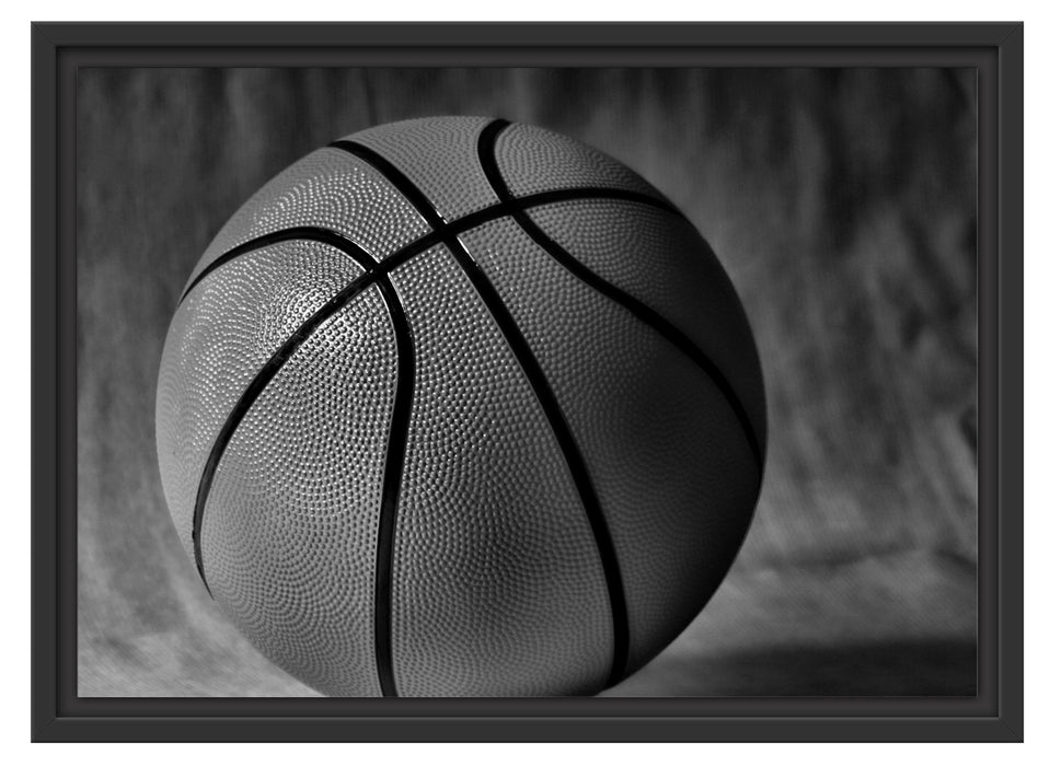Basketball schwarzer Hintergrund Schattenfugenrahmen 55x40
