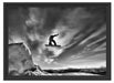 Snowboard Sprung, Extremsport Schattenfugenrahmen 55x40