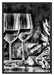 Baguette Wein Alkohol Schattenfugenrahmen 100x70