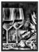 Baguette Wein Alkohol Schattenfugenrahmen 80x60