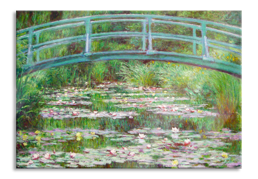 Pixxprint Claude Monet - japanische Brücke über den Seerosenteich I, Glasbild