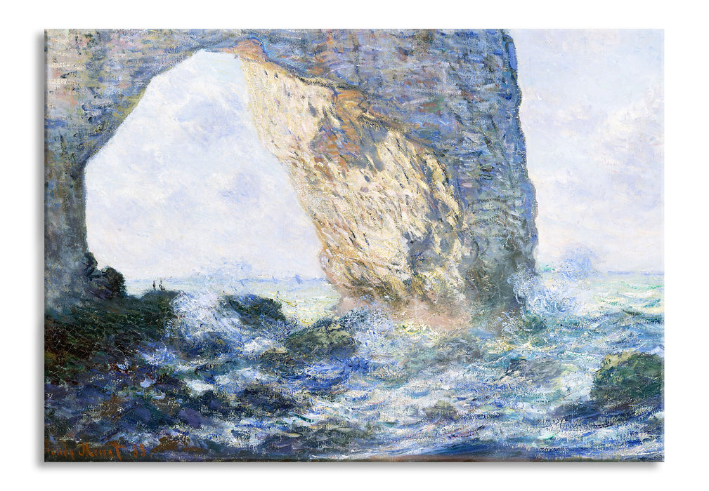 Pixxprint Claude Monet - Das Manneporte bei Etretat, Glasbild