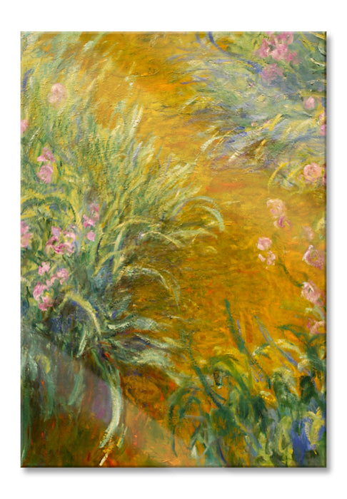 Pixxprint Claude Monet - Weg durch die Schwertlilien, Glasbild