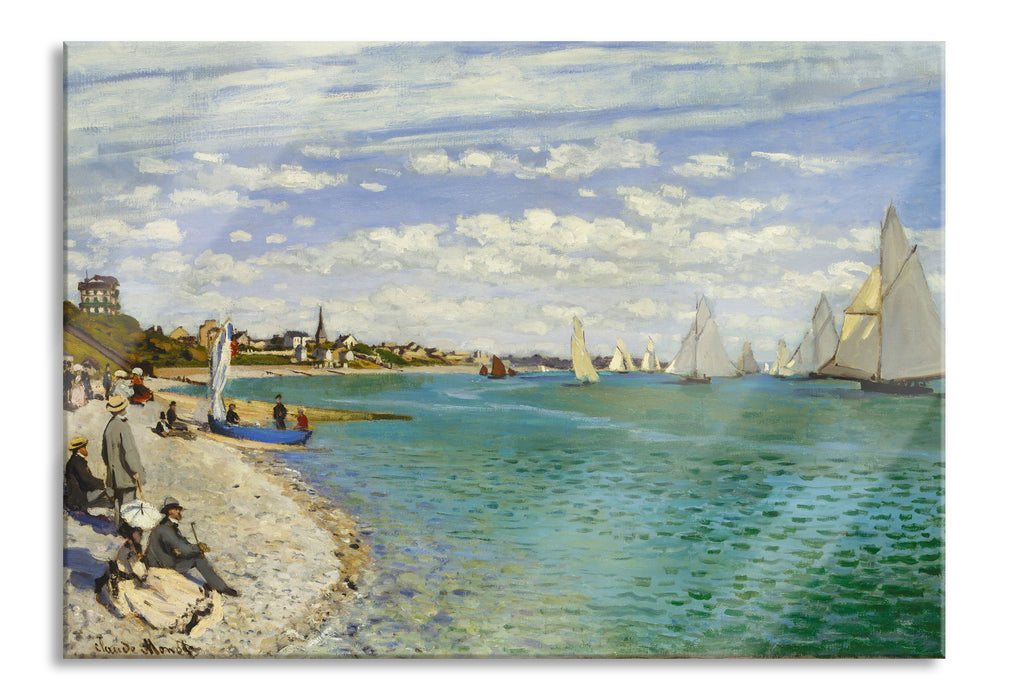 Pixxprint Claude Monet - Regatta bei Sainte, Glasbild