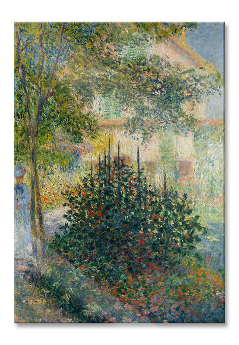 Pixxprint Claude Monet - Camille Monet im Garten in Argenteuil, Glasbild