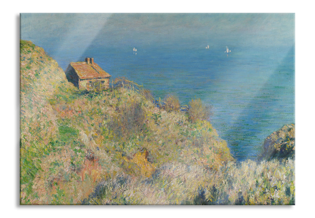 Pixxprint Claude Monet - Die Hütte des Zollwächters, Glasbild