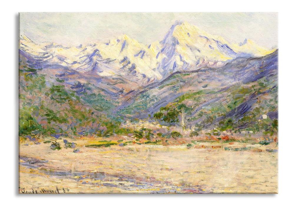 Pixxprint Claude Monet - Das Tal der Nervia, Glasbild