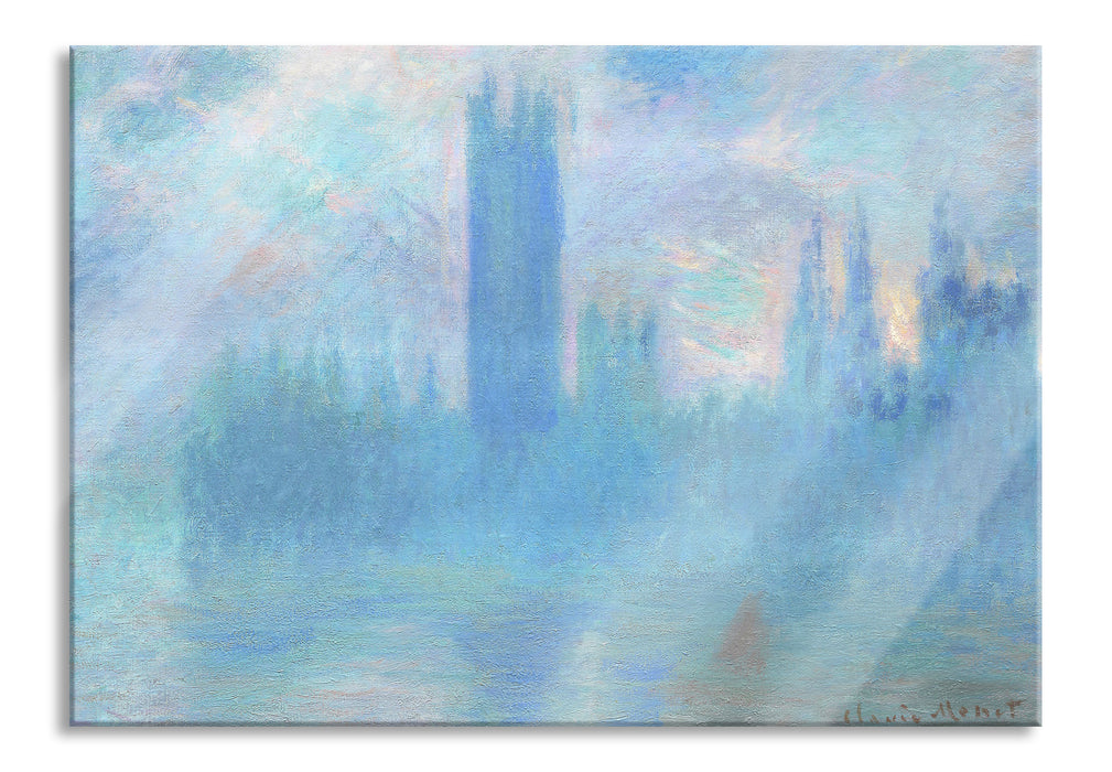 Pixxprint Claude Monet - Das Parlament von London, Glasbild