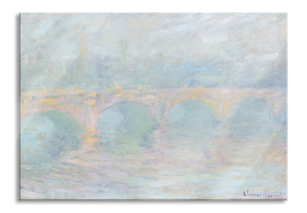 Pixxprint Claude Monet - Waterloo Brücke, Glasbild