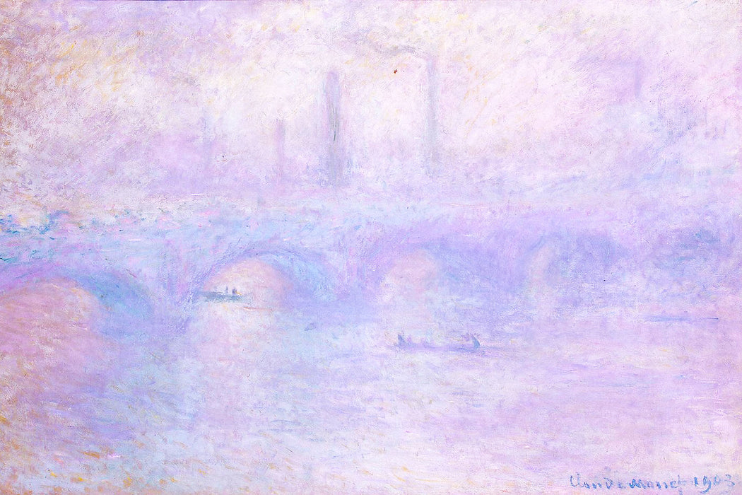 Claude Monet - Waterloo-Brücke London, Glasbild