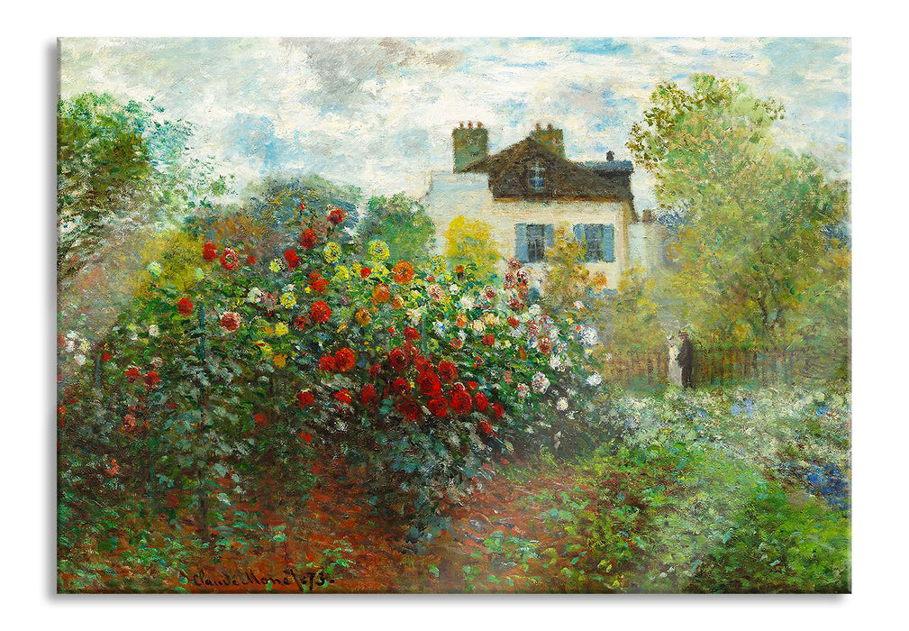 Pixxprint Claude Monet - Des Künstlers Garten in ArgenteuilEi, Glasbild