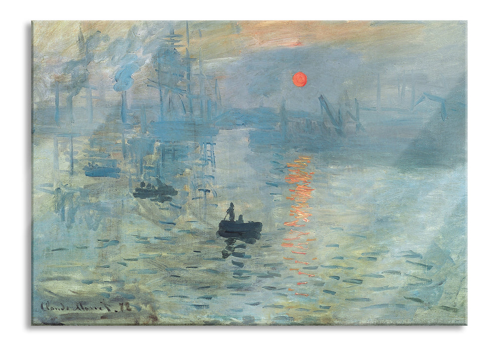 Pixxprint Claude Monet - Impression Sonnenaufgang, Glasbild