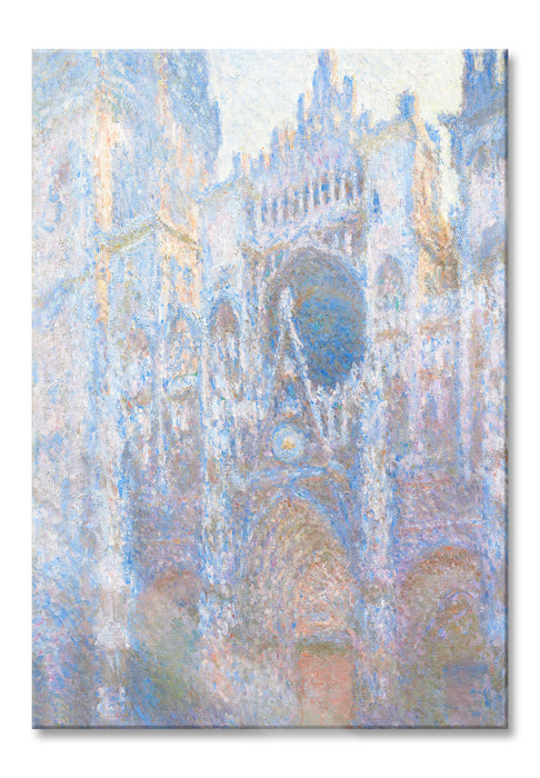 Claude Monet - Das Tor der Kathedrale von Rouen im Mo, Glasbild