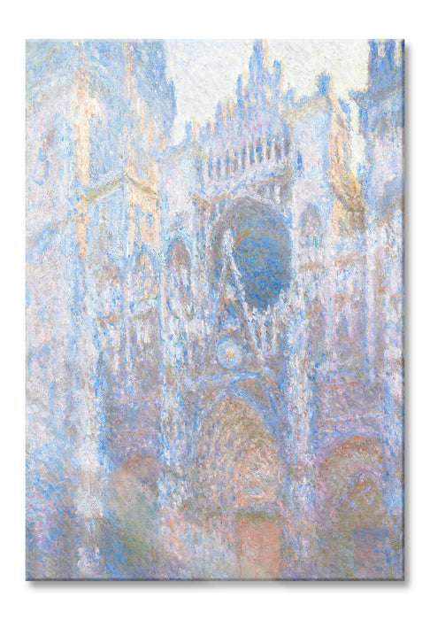 Pixxprint Claude Monet - Das Tor der Kathedrale von Rouen im Mo, Glasbild