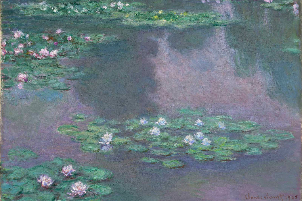 Claude Monet - Seerosen VI, Glasbild