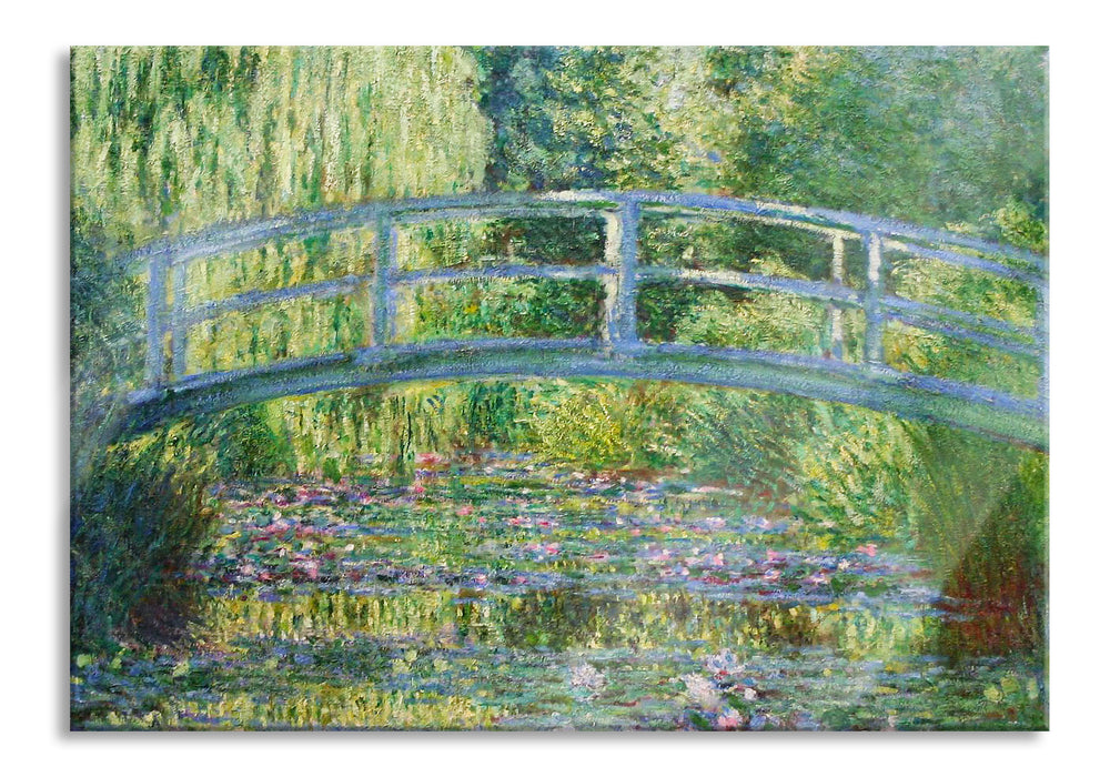 Claude Monet - japanische Brücke über den Seerosenteich II, Glasbild