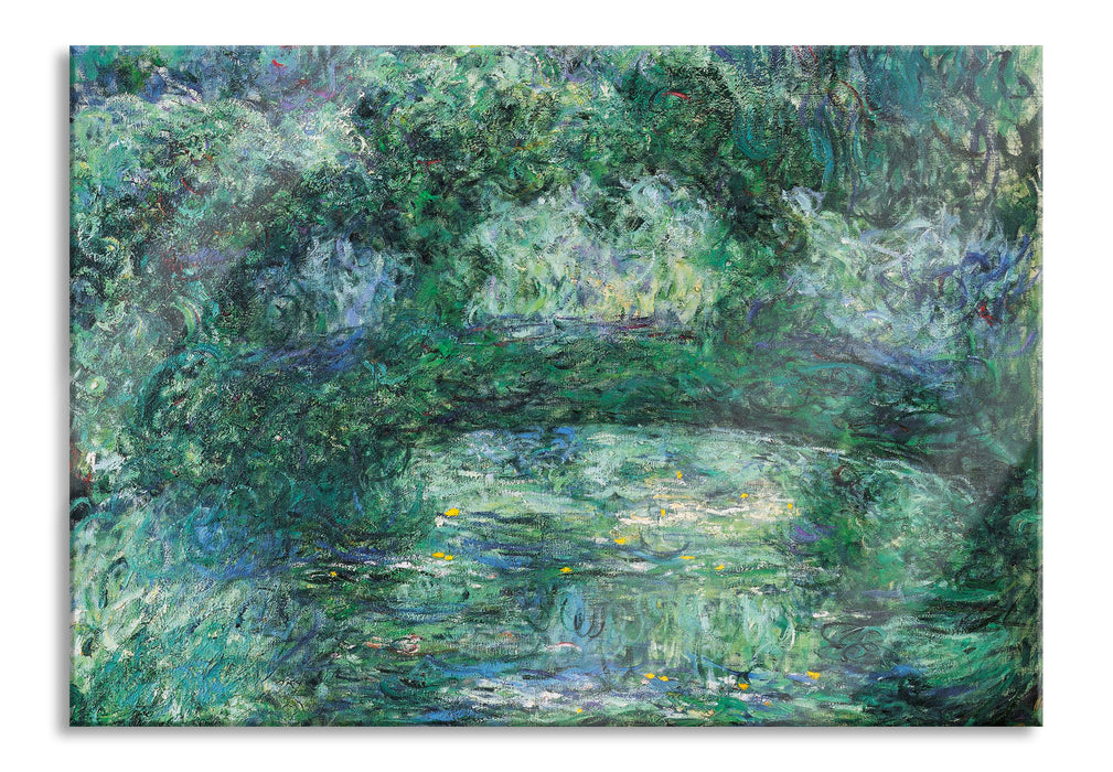 Claude Monet - japanische Brücke über den Seerosenteich III, Glasbild
