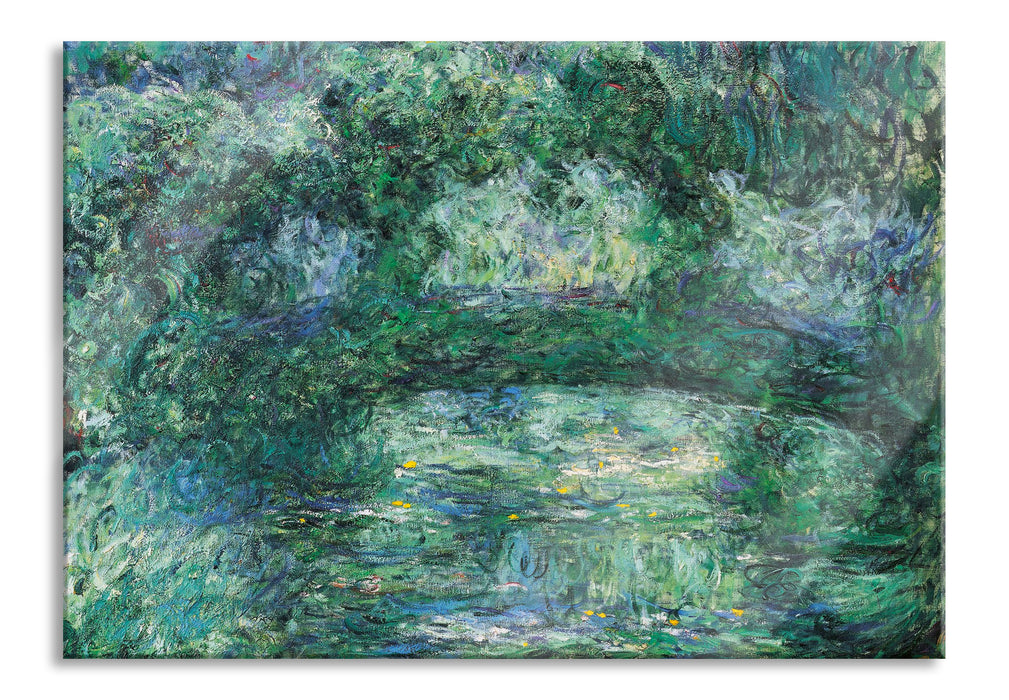 Pixxprint Claude Monet - japanische Brücke über den Seerosenteich III, Glasbild