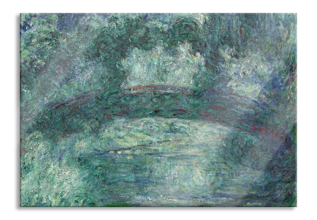 Pixxprint Claude Monet - japanische Brücke über den Seerosenteich IV, Glasbild