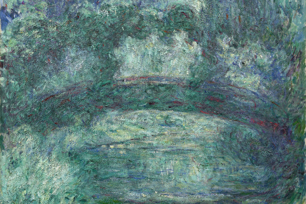Claude Monet - japanische Brücke über den Seerosenteich IV, Glasbild