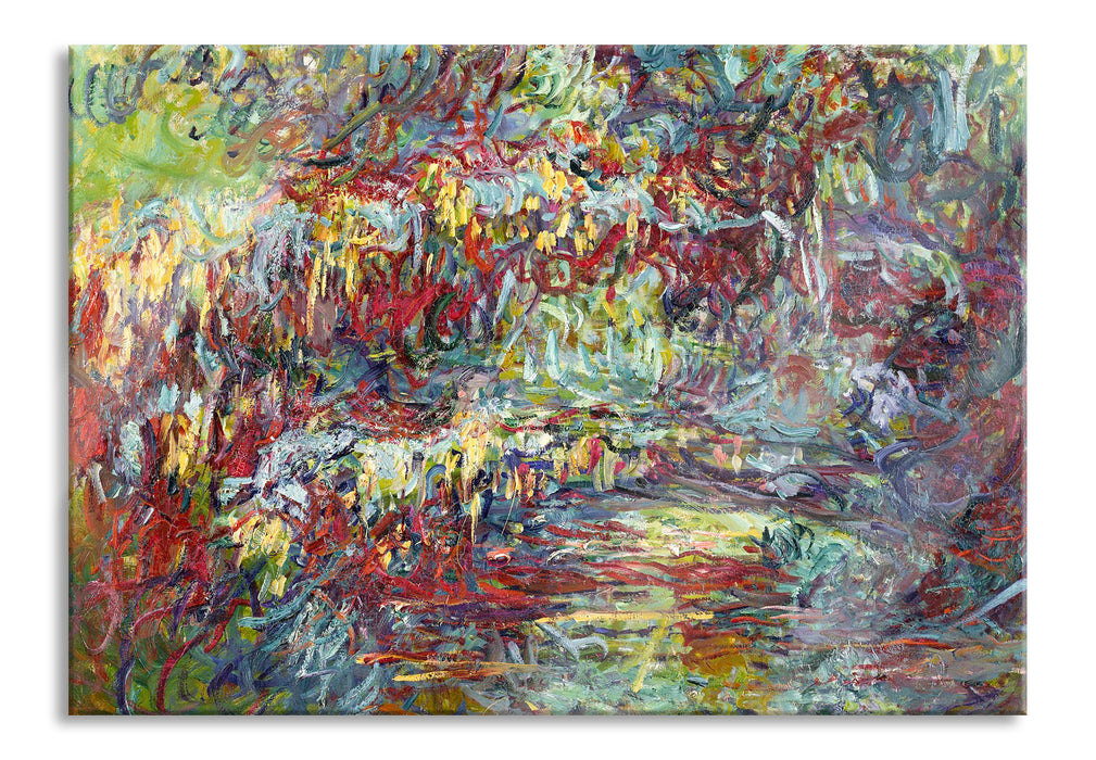 Pixxprint Claude Monet - japanische Brücke über den Seerosenteich V, Glasbild