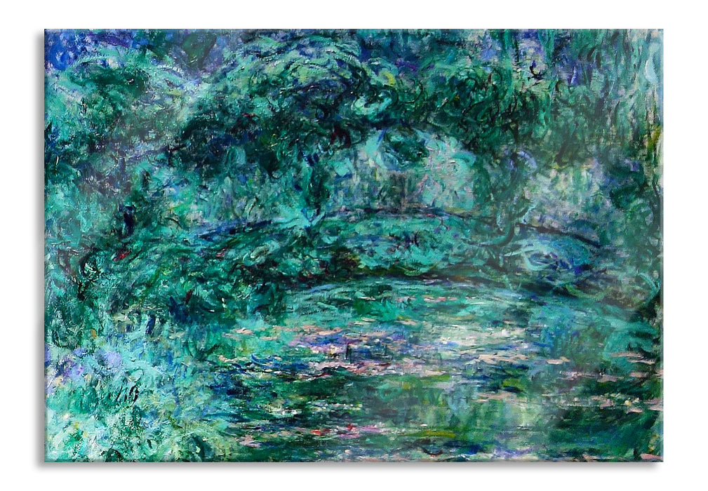 Pixxprint Claude Monet - japanische Brücke über den Seerosenteich VII, Glasbild