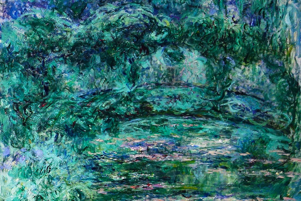 Claude Monet - japanische Brücke über den Seerosenteich VII, Glasbild