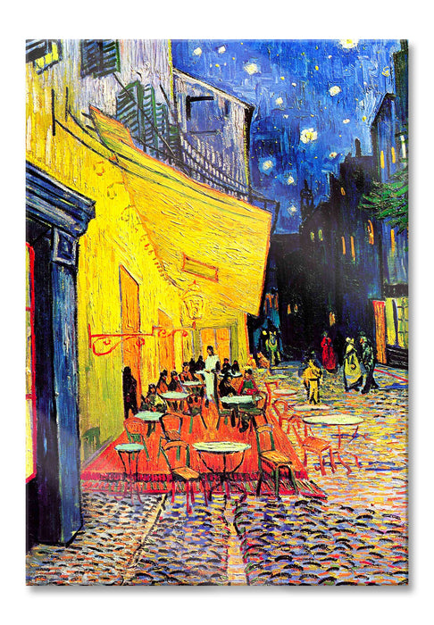 Vincent Van Gogh - Nachtcafé Nachts vor dem Café, Glasbild