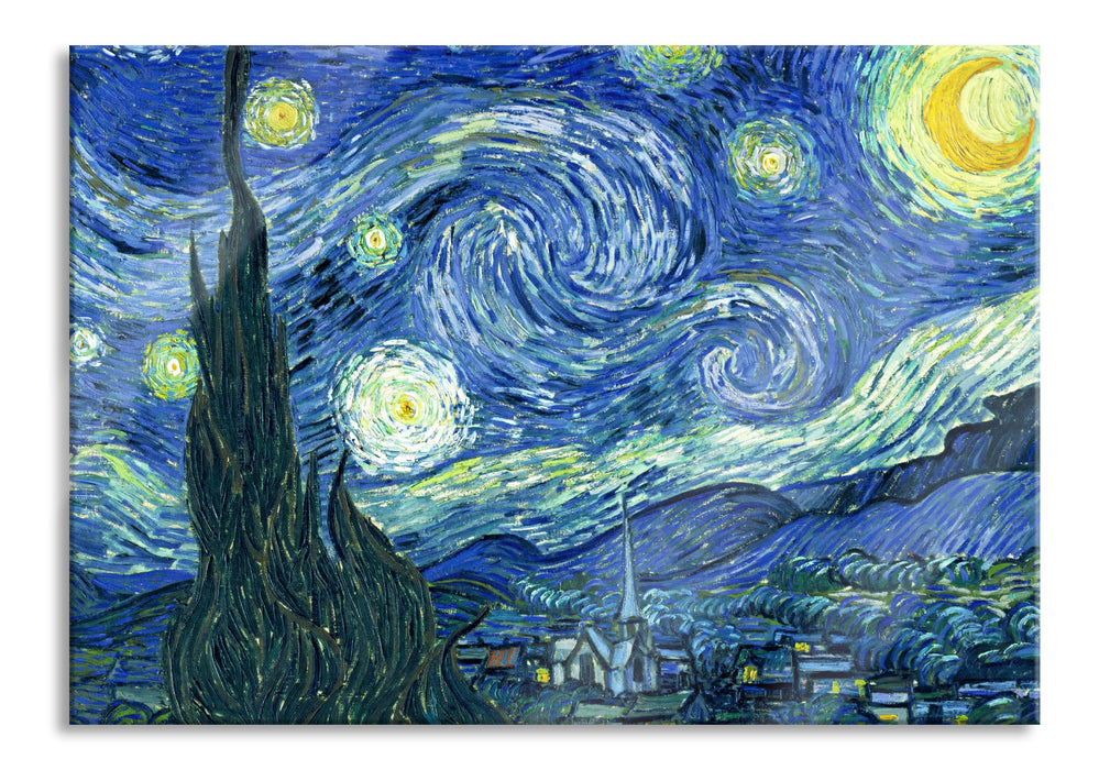 Pixxprint Vincent Van Gogh - Die Sternennacht, Glasbild