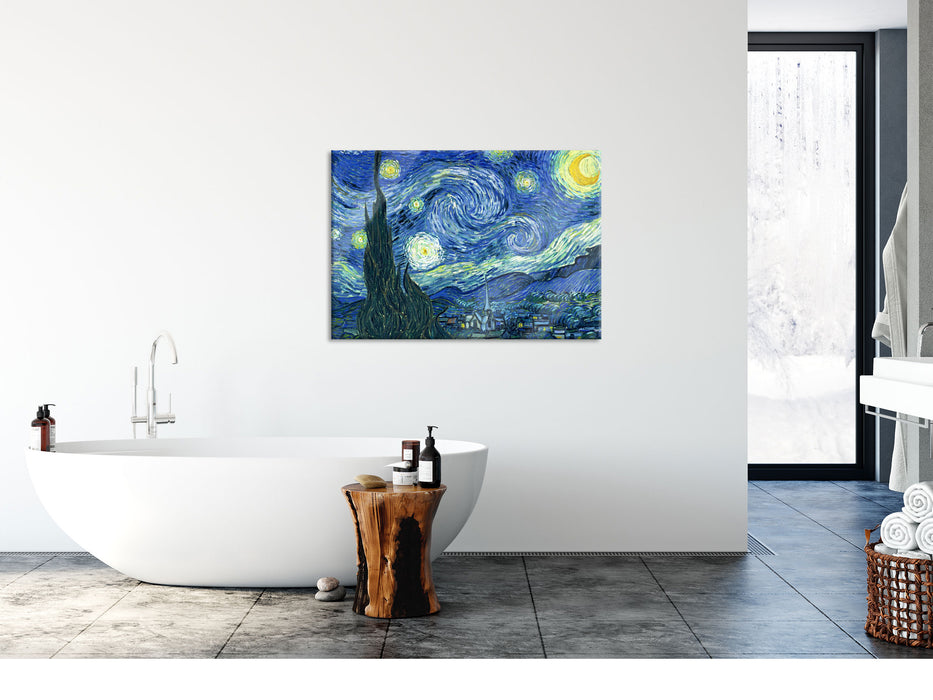 Vincent Van Gogh - Die Sternennacht, Glasbild
