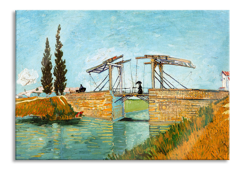 Pixxprint Vincent Van Gogh - Brücke von Langlois, Glasbild