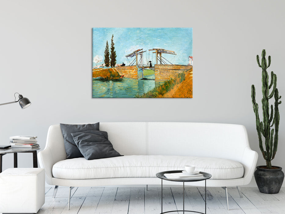 Vincent Van Gogh - Brücke von Langlois, Glasbild