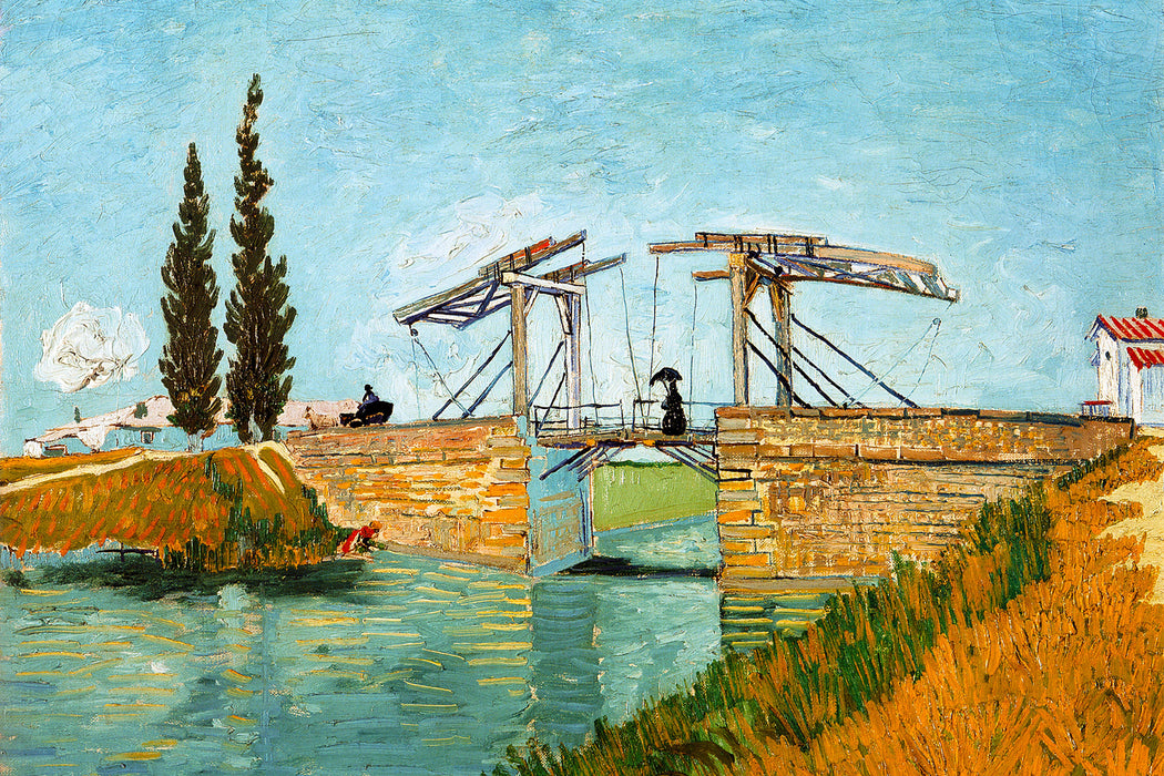 Vincent Van Gogh - Brücke von Langlois, Glasbild
