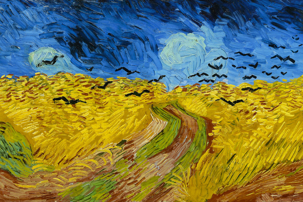 Vincent Van Gogh - Weizenfeld mit Krähen, Glasbild