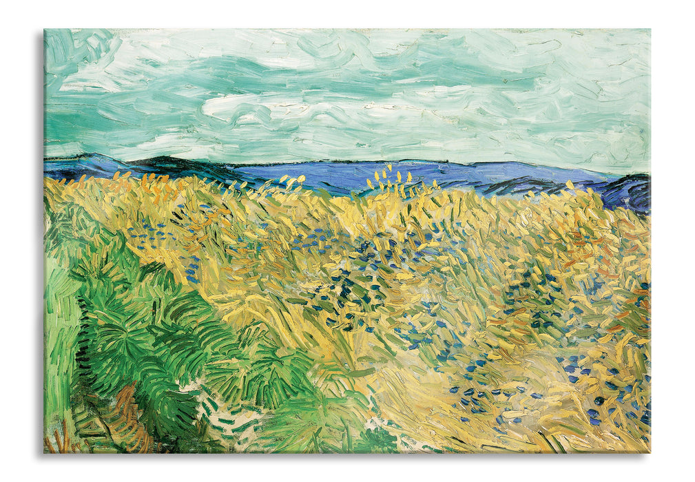 Vincent Van Gogh - Weizenfeld mit Kornblumen, Glasbild