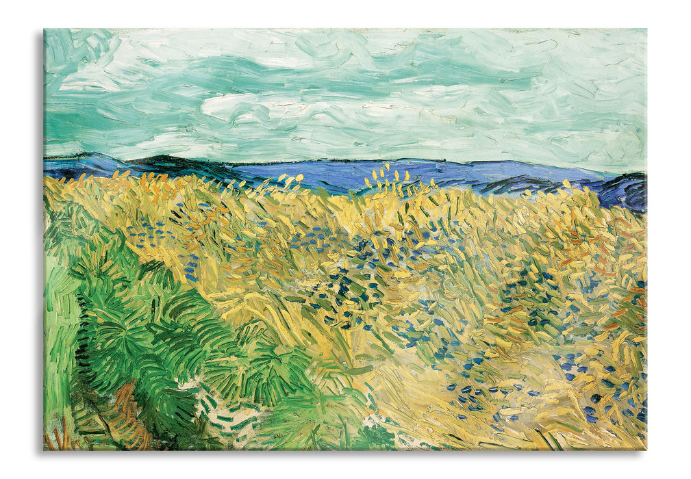 Pixxprint Vincent Van Gogh - Weizenfeld mit Kornblumen, Glasbild