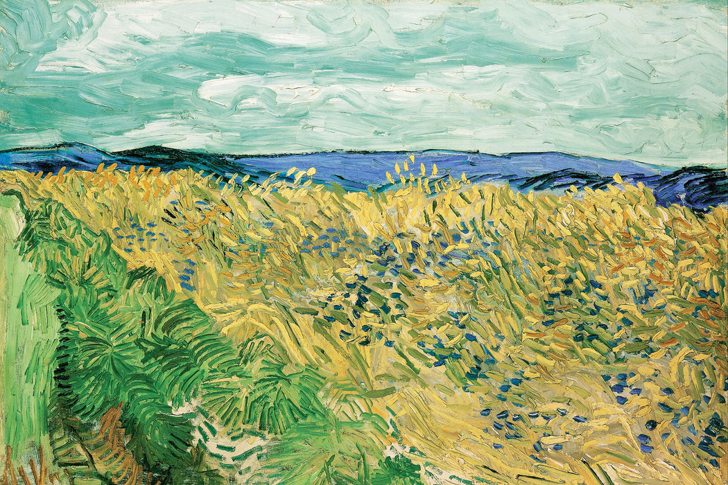 Vincent Van Gogh - Weizenfeld mit Kornblumen, Glasbild
