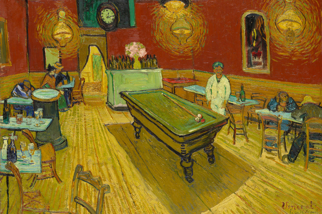 Vincent Van Gogh - Das Nachtcafé in Arles, Glasbild
